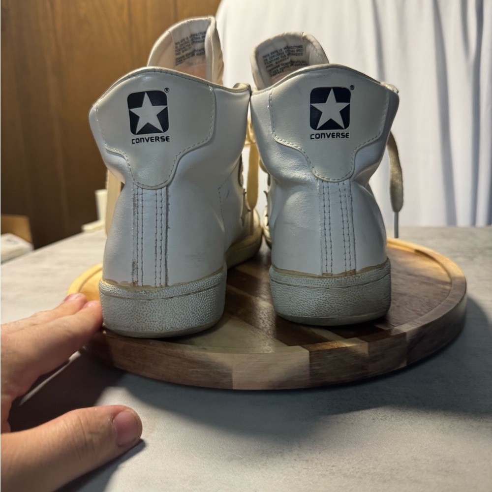 Vintage Converse 80's Low  high   Top White  Sneakers Made in Korea Men 9.5 - Picture 2 of 7